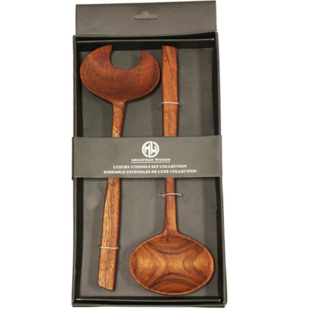 Mountain Woods Organic Acacia Wood Salad Utensil set